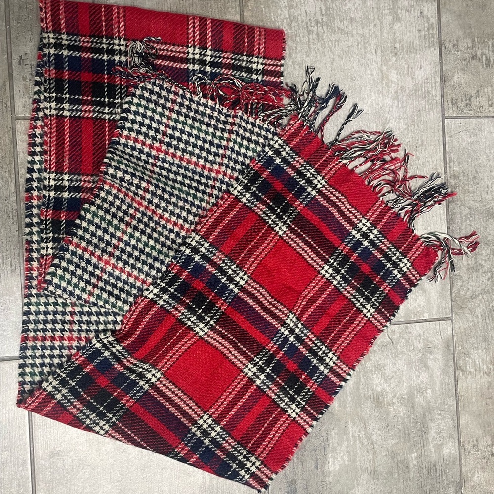 Red and Black Plaid Scarf